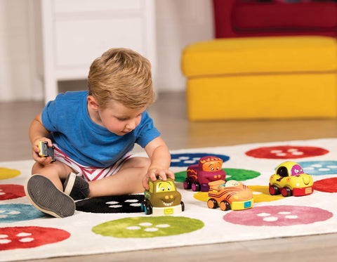 B. 4 Pull-Back Toy Vehicles Wheeee-ls!