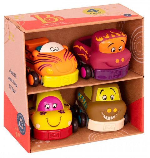 B. 4 Pull-Back Toy Vehicles Wheeee-ls!