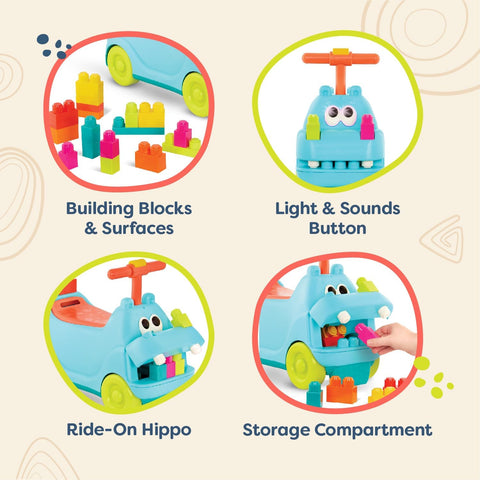 B. Locbloc Hippo Ride-On with Blocks