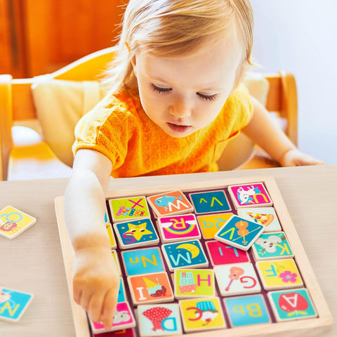 B. Magnetic Alphabetic Wooden Alphabet Puzzle