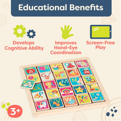 B. Magnetic Alphabetic Wooden Alphabet Puzzle