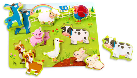 B. Peek & Explore Farm Animals Chunky Wooden Puzzle