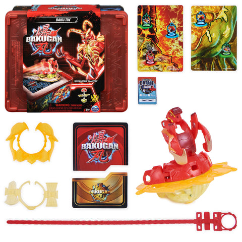 Bakugan Baku-tin with Special Attack Mantid, Customizable, Spinning Action Figure