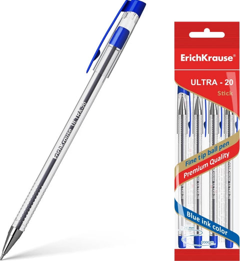 Ballpoint Pen Blue 4 Pieces