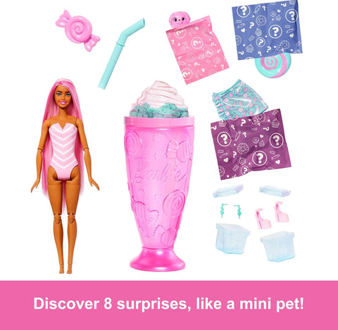 Barbie Pop Reveal Treat Series Doll Sweet Swirl & Accessories Set, 8 Surprises Include Pet