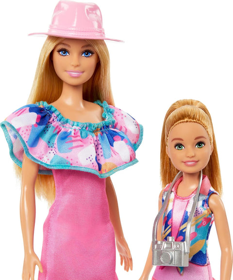 Barbie & Stacie Sister Doll Set With 2 Pet Dogs & Accessories