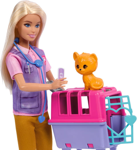 Barbie Animal Rescue & Recovery Playset With Blonde Doll, 2 Animal Figures & Accessories