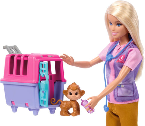 Barbie Animal Rescue & Recovery Playset With Blonde Doll, 2 Animal Figures & Accessories