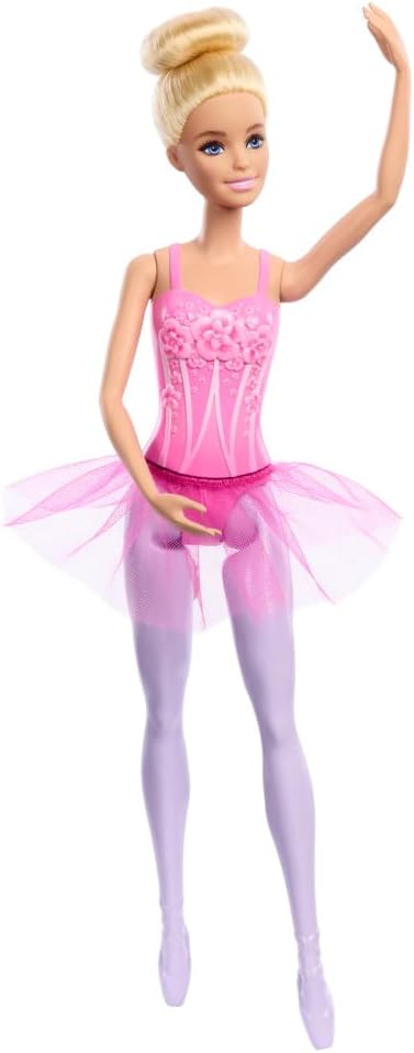 Barbie Ballerina Doll, Blonde Fashion Doll Wearing Purple Removable Tutu