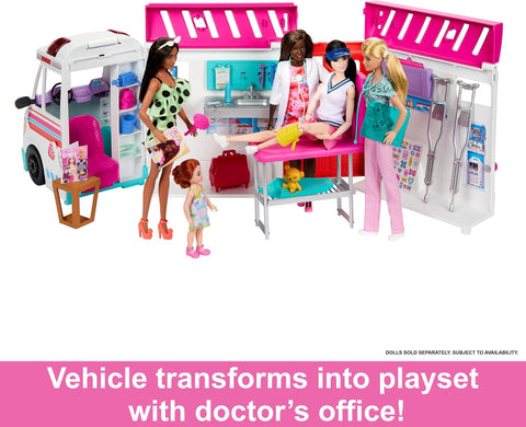 Barbie Care Clinic Transforming Ambulance And Clinic Playset, 20+ Accessories