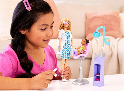 Barbie Careers Dentist Doll And Playset With Accessories, Blonde