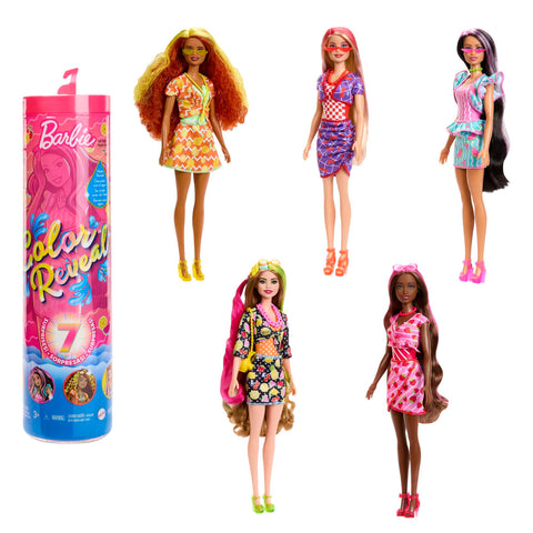 Barbie Color Reveal Doll, Scented & Sweet Fruit Series With 7 Surprises