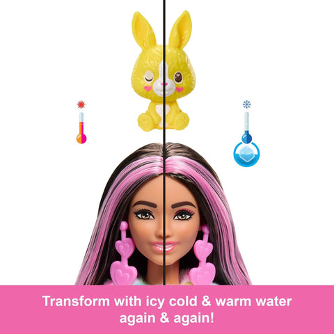 Barbie Cutie Reveal Doll & Accessories with Tie-Dyed Bunny Plush Costume & 10 Surprises