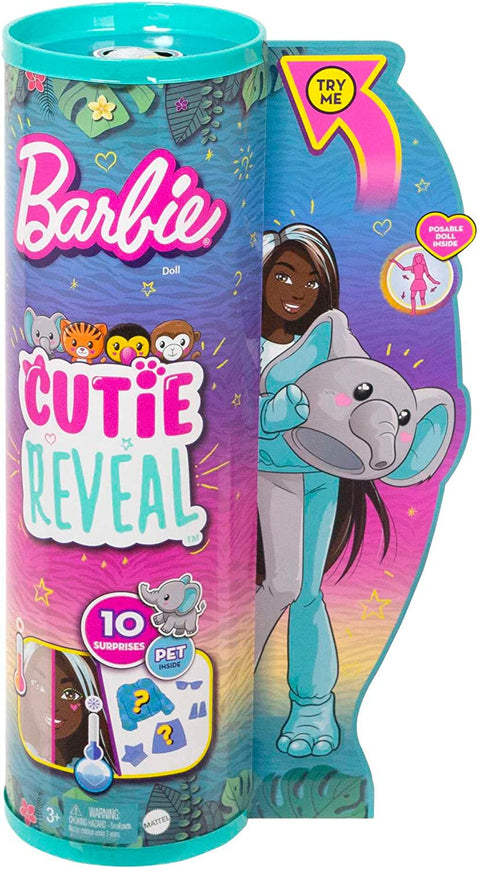 Barbie Cutie Reveal Jungle Friends Series, Elephant