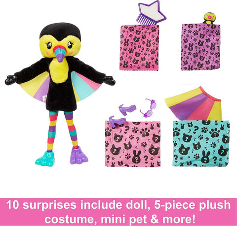 Barbie Cutie Reveal Jungle Friends Series, Toucan