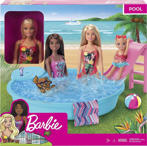 Barbie Doll & Pool Playset with Slide