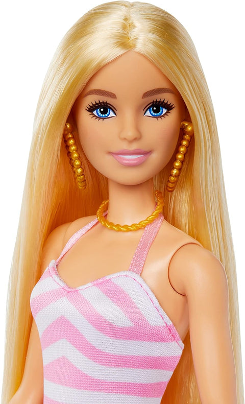 Barbie Doll Blonde With Swimsuit And Beach-Themed Accessories