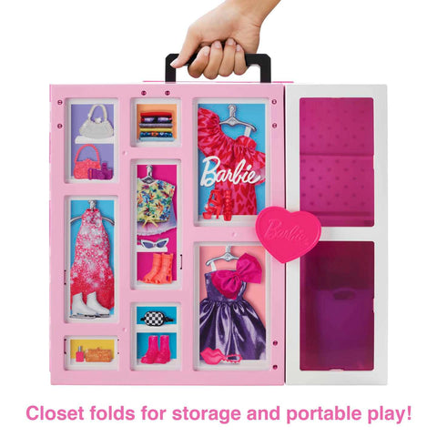 Barbie Dream Closet With 35+ Accesories, 5 Complete Looks, Pop-Up 2nd Level and Doll