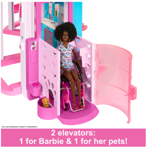 Barbie Dreamhouse, 75+ Pieces, Pool Party Doll House With 3 Story Slide