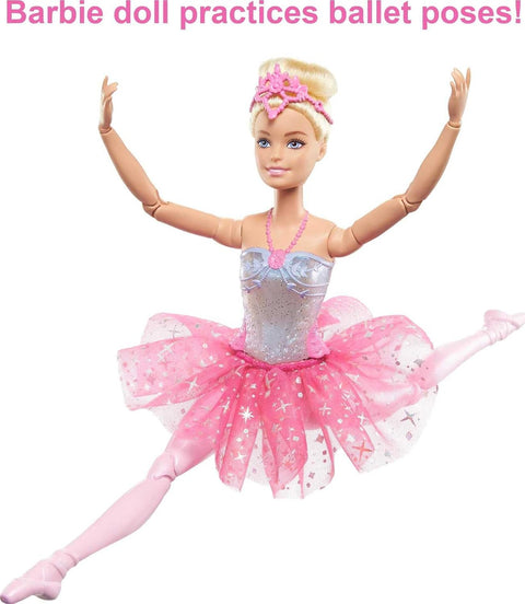 Barbie Dreamtopia Twinkle Lights Ballerina Doll, Blonde With Light-Up Feature Wearing Headband & Tutu