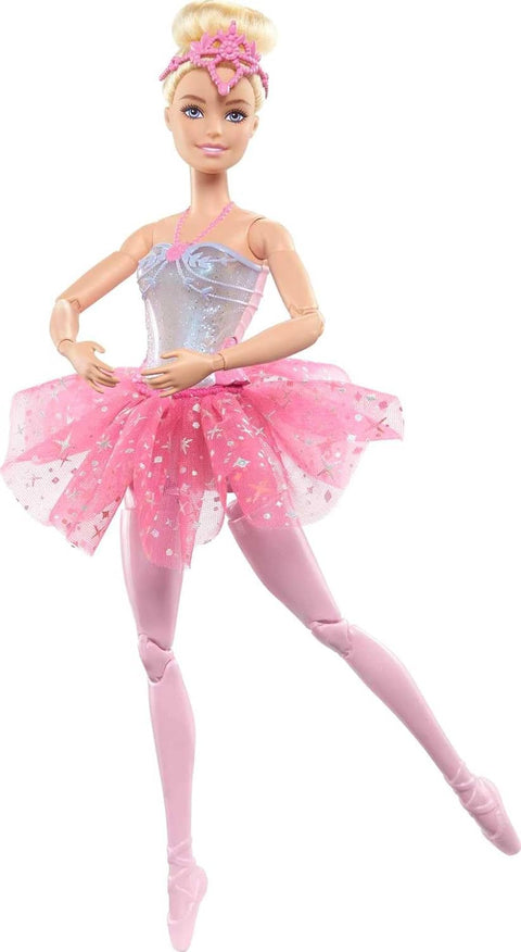 Barbie Dreamtopia Twinkle Lights Ballerina Doll, Blonde With Light-Up Feature Wearing Headband & Tutu