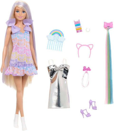 Barbie Fun & Fancy Doll & Accessories, Blonde Fashion Doll With Extra-Long Hair & 2 Looks