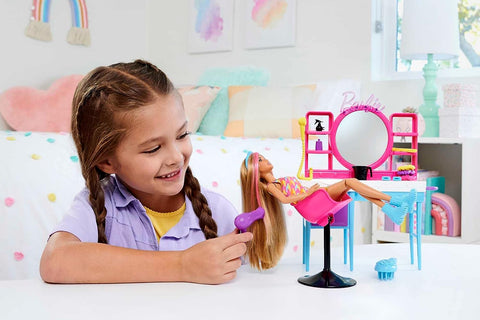 Barbie Hair Salon With Doll in Color-Change Hair