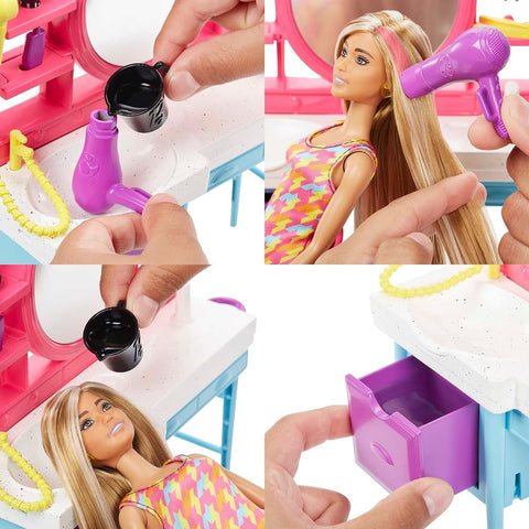 Barbie Hair Salon With Doll in Color-Change Hair