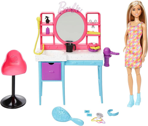 Barbie Hair Salon With Doll in Color-Change Hair