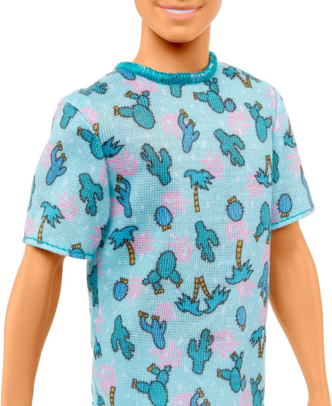 Barbie Ken Fashionistas Doll #211 With Blond Hair And Cactus Tee