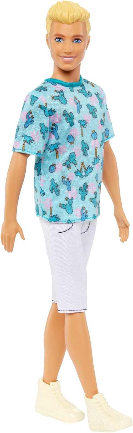 Barbie Ken Fashionistas Doll #211 With Blond Hair And Cactus Tee