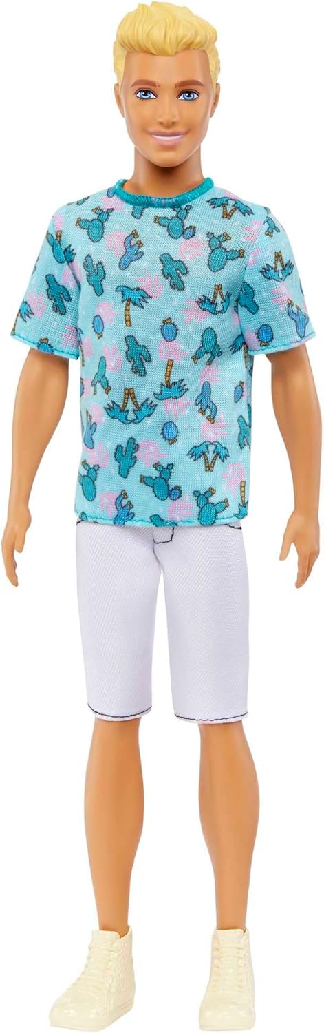 Barbie Ken Fashionistas Doll #211 With Blond Hair And Cactus Tee