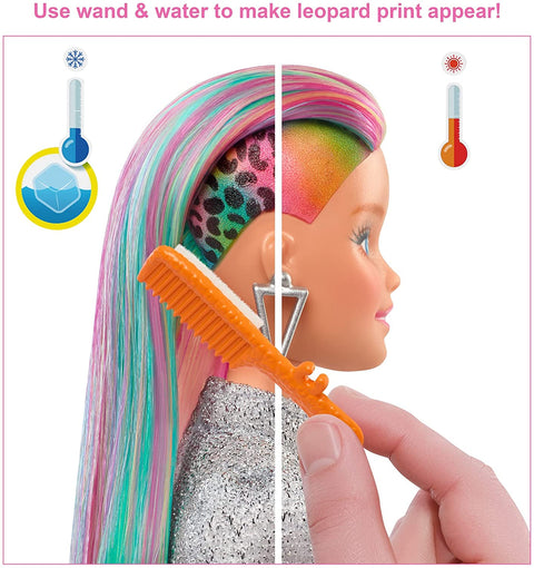 Barbie Leopard Rainbow Hair Doll Blonde