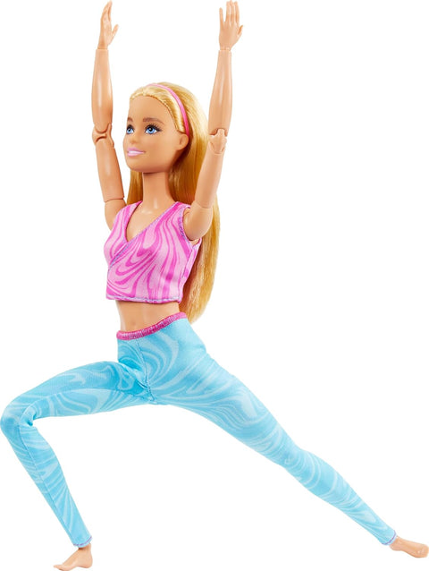 Barbie Made To Move Fashion Doll, Blonde Wearing Removable Sports Top & Pants, 22 Bendable “Joints”