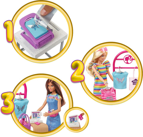 Barbie Make & Sell Boutique Playset with Display Rack