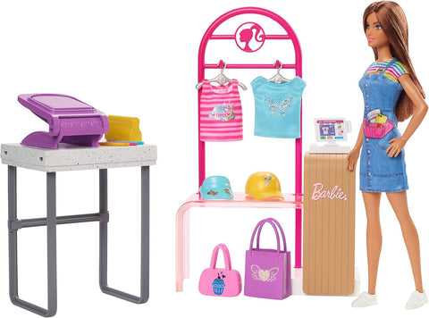 Barbie Make & Sell Boutique Playset with Display Rack