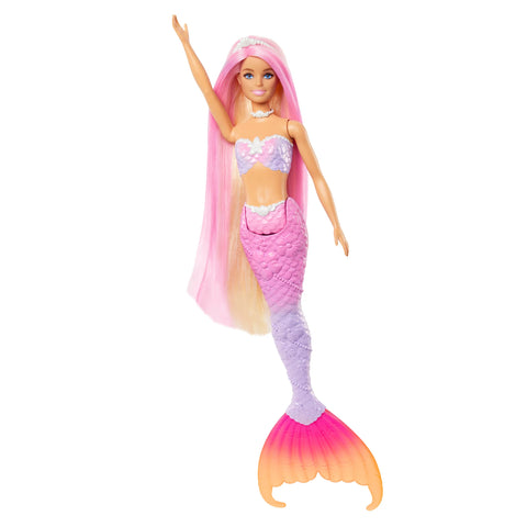 Barbie “Malibu” Mermaid Doll With Color Change Feature, Pet Dolphin And Accessories