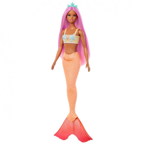 Barbie Mermaid Dolls With Colorful Hair, Tails And Headband Accessories