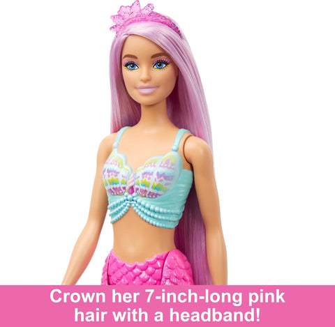 Barbie Mermaid Doll With 7-inch-Long Fantasy Hair & Accessories For Styling Play