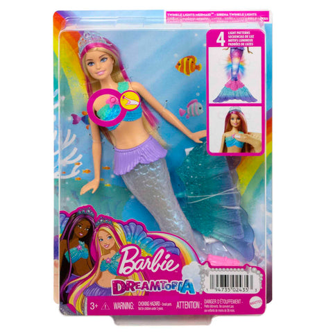 Barbie Dreamtopia Mermaid Doll With Water-Activated Twinkle Light-Up Tail