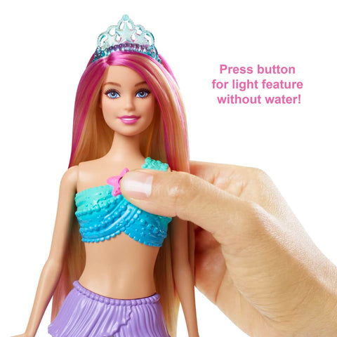 Barbie Dreamtopia Mermaid Doll With Water-Activated Twinkle Light-Up Tail