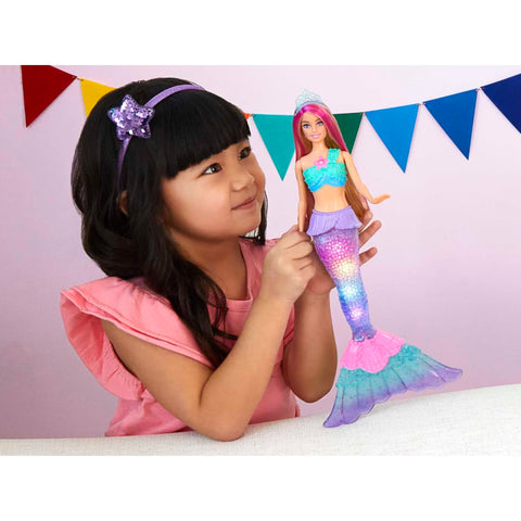 Barbie Dreamtopia Mermaid Doll With Water-Activated Twinkle Light-Up Tail