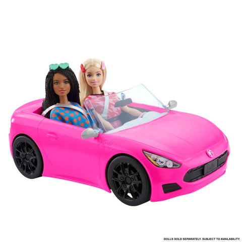 Barbie Pink Convertible Car with Rolling Wheels