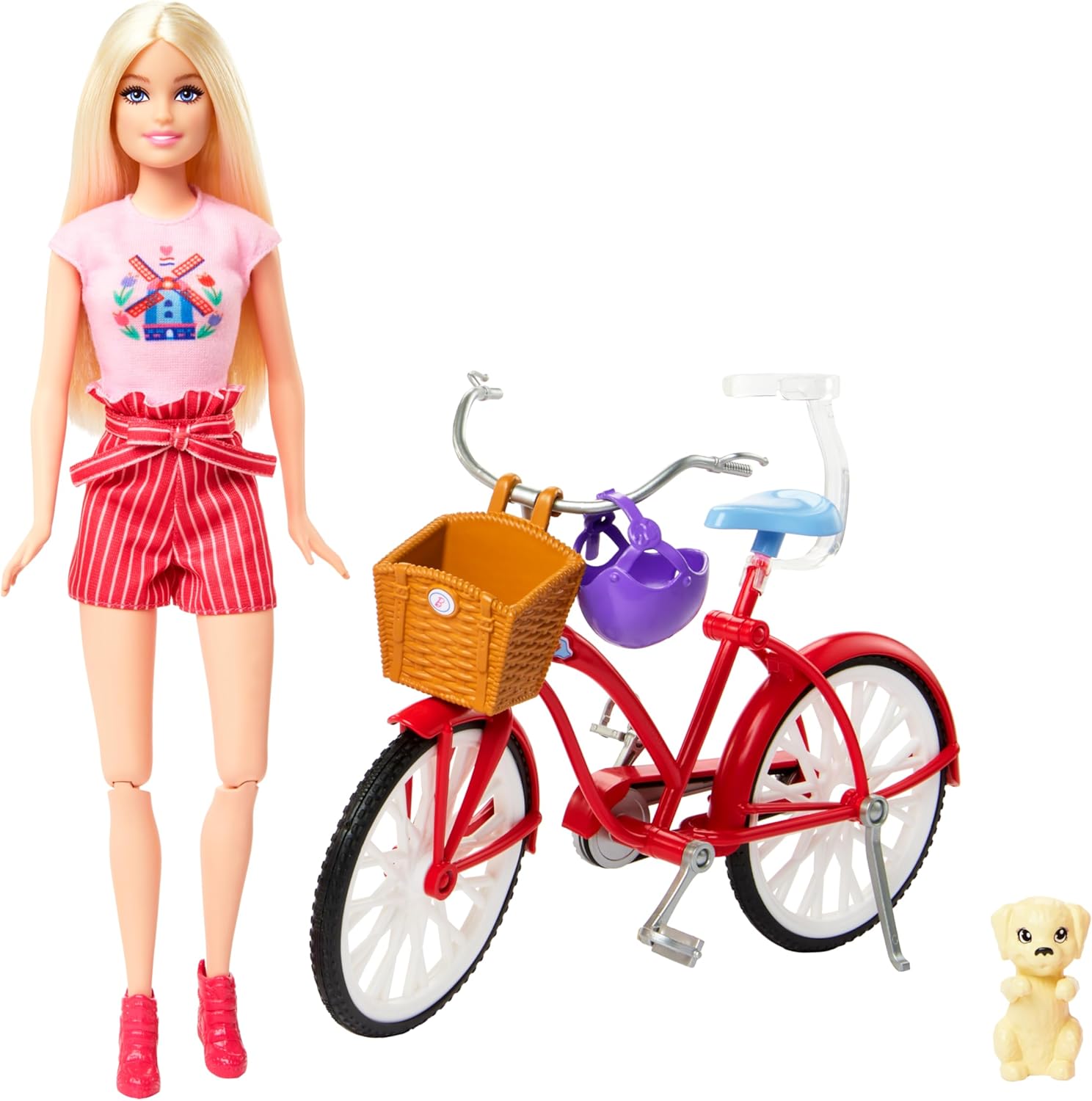 Barbie with bike set sale