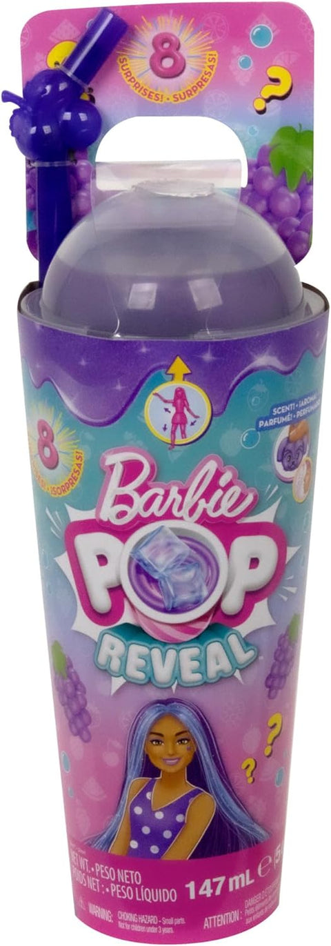 Barbie Pop Reveal Doll Grape Fizz Scent with Purple Hair