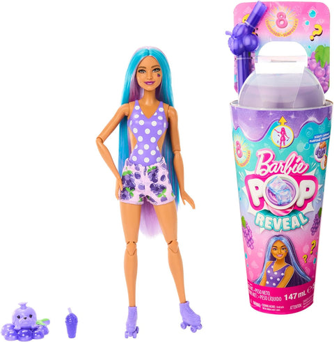 Barbie Pop Reveal Doll Grape Fizz Scent with Purple Hair