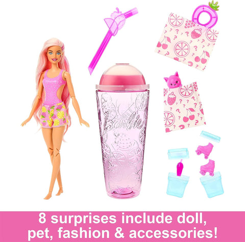 Barbie Pop Reveal Doll Strawberry Lemonade Scent with Pink Hair