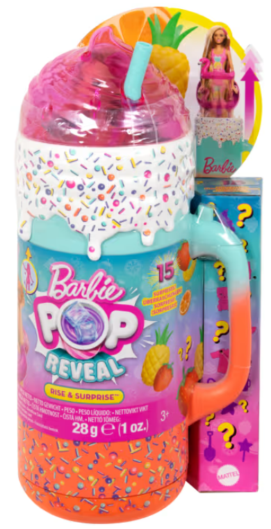 Barbie Pop Reveal Rise & Surprise Gift Set With Scented Doll, Squishy Scented Pet & More