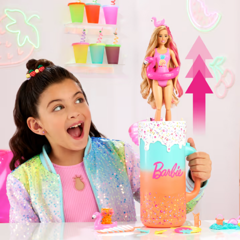 Barbie Pop Reveal Rise & Surprise Gift Set With Scented Doll, Squishy Scented Pet & More