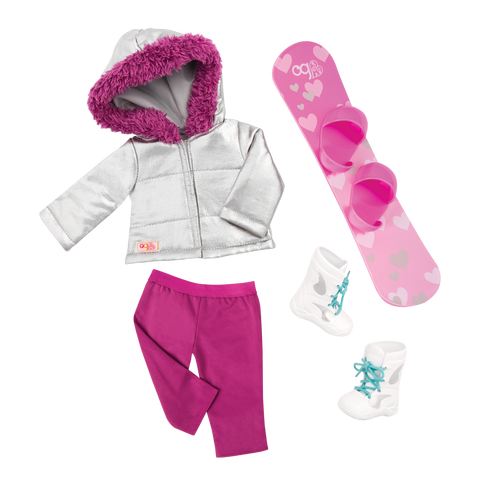 Our Generation Chill on the Hill Deluxe Snowboard Outfit for 18" Dolls